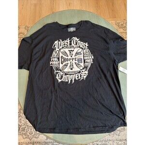 West Coast Choppers Shirt Mens 3XL NWT Black Graphic Tee Mad Engine Biker New